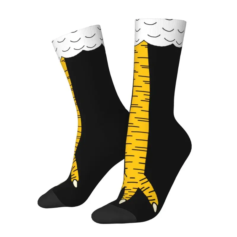 Funny Chicken Leg Socks - 男性と女性のための動物のモチーフ,クルーソックス,クール,面白い,鶏,足,暖かく快適なドレスを備えた3Dユニセックスソックス