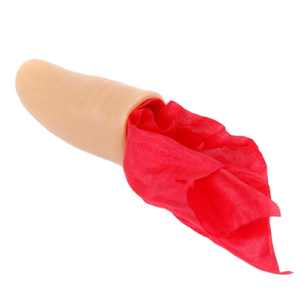 Thumb Tip Magic Trick Set - マジックトリック 親指先セット 消えるシルク イリュージョン小道具 プラスチック製マジックガジェット 舞台パフォーマンス用