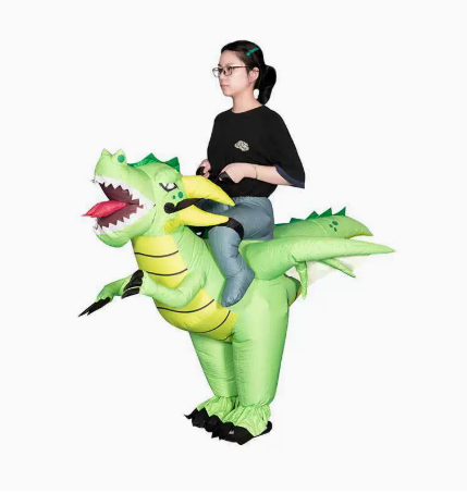 Inflatable Dinosaur Costume Adult - 大人用ハロウィンインフレータブルドラゴンライダーコスプレコスチューム1点