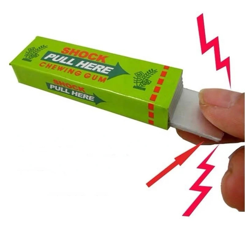 Shock Pen Prank Toy - 電気ショックジョークチューインガム プルヘッドショッキングトイ ギフト ガジェット いたずらグッズ 面白い