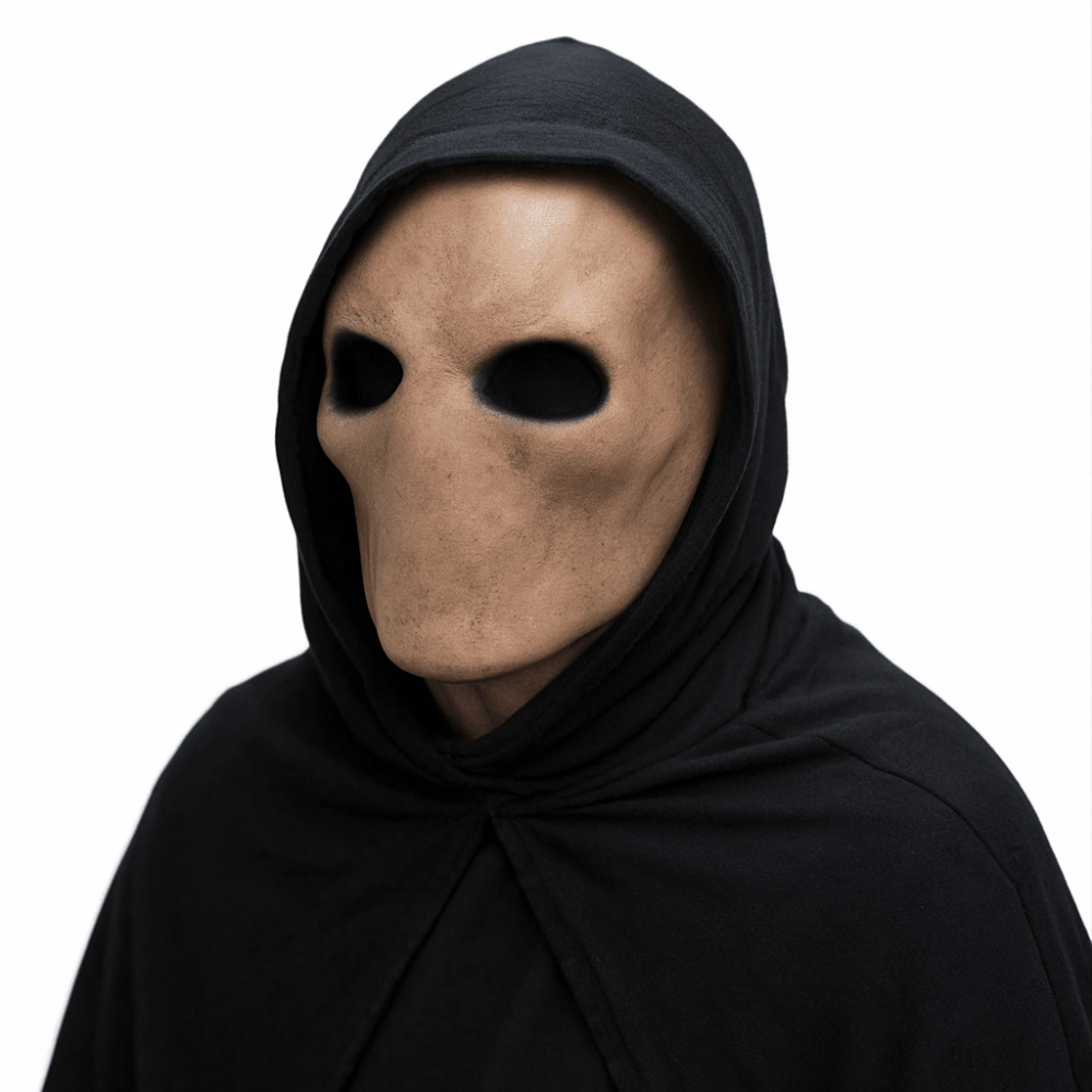 Latex Alien Mask Realistic - 顔のない男ハロウィンスレンダーマンマスク非毒性ドレスアップエイリアンスカルラテックスヘルメットリアルな 3D パーティーコスプレ小道具カーニバル