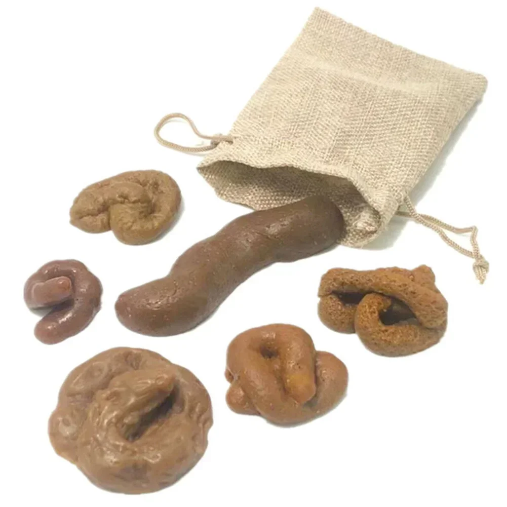 Fake Poop Gag Gift - リアルな偽の犬のポンポン、面白いゴムおもちゃ、ギャグの子犬、パーティーギフト、面白い、6個