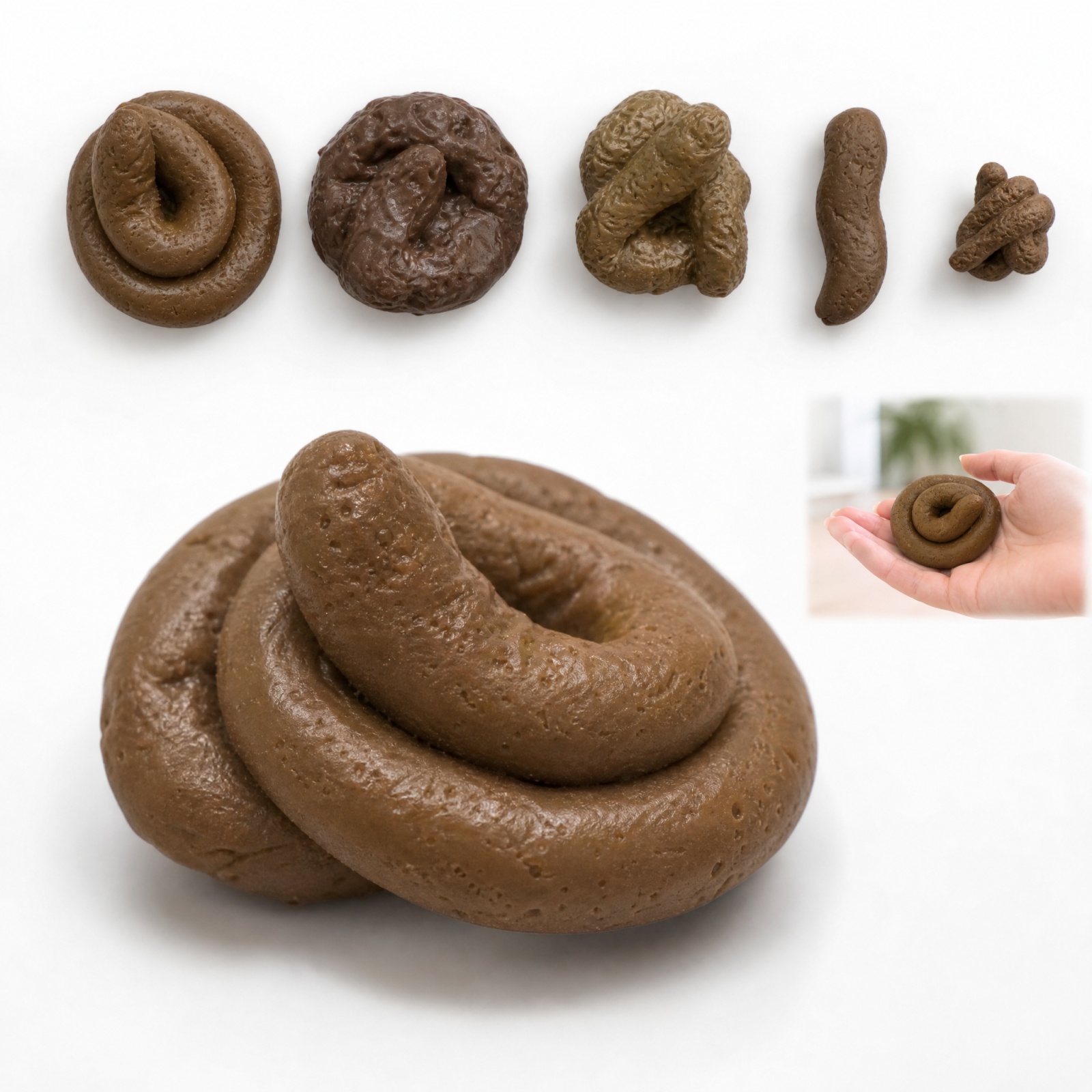 Fake Poop Gag Gift - リアルなうんち型おもちゃ、安全で柔らかいプラスチック製の偽うんち、面白いいたずらおもちゃ、ジョークゲーム、パーティーギフト、抗ストレスガジェット、スクイッシュトイ