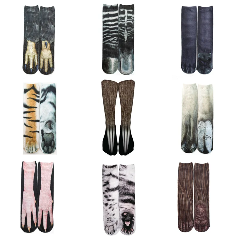 Funny Chicken Leg Socks - かわいい靴下 3d プリントおかしい女性女性男性犬猫ノベルティカジュアル靴下綿男性足靴下ヒョウクマ牛ギフト 2025 新しい