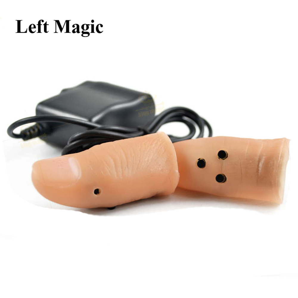 Thumb Tip Magic Trick Set - プロのライトペアセット,7色のスーパーLEDライトチップ,マジックトリック,舞台アクセサリー,イリュージョンアクセサリー