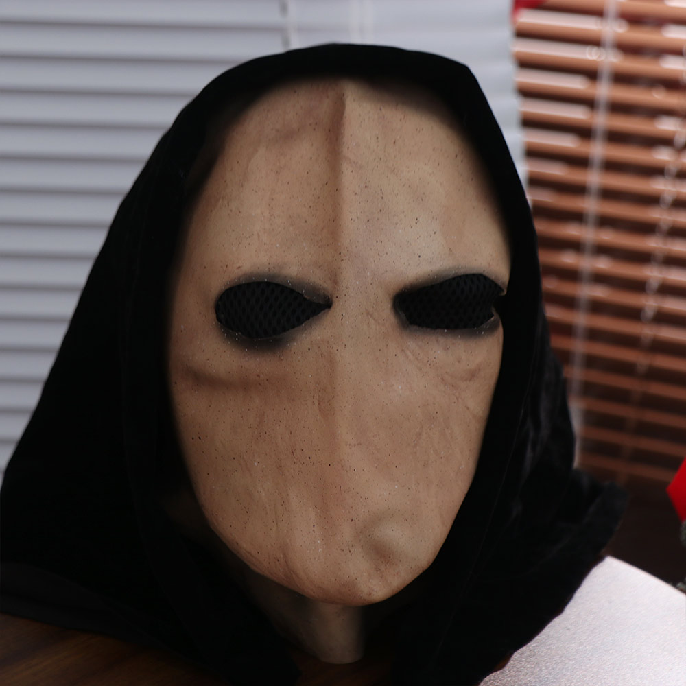 Latex Alien Mask Realistic - 顔のない男ハロウィンスレンダーマンマスクドレスアップ非毒性エイリアンスカルラテックスヘルメットリアルな 3D パーティーコスプレ小道具カーニバル
