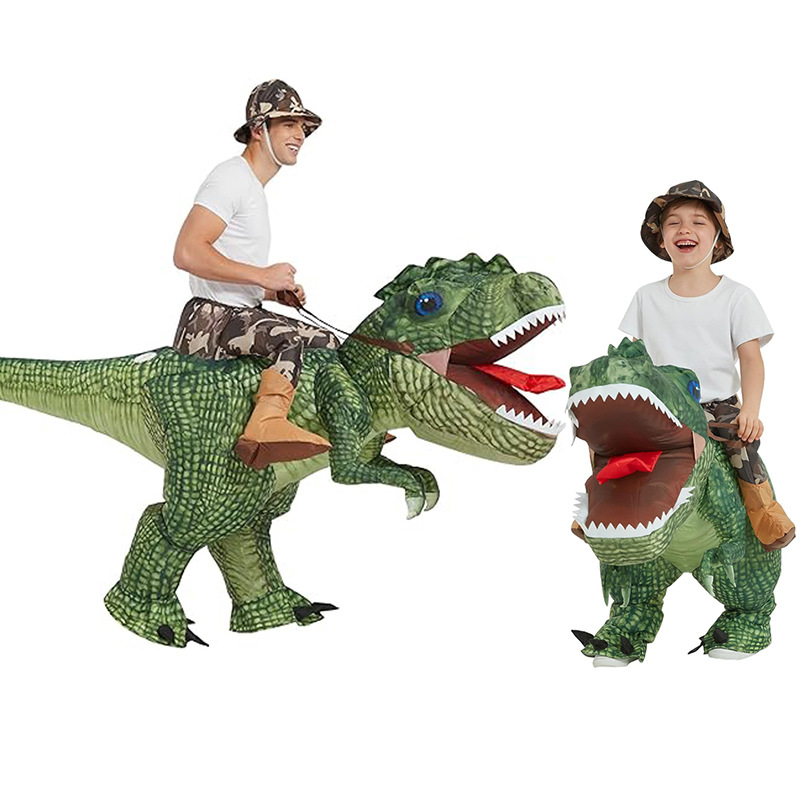 Inflatable Dinosaur Costume Adult - 最新の売れ筋商品、空気注入式のティラノサウルスレックスの着ぐるみ、大人用ハロウィンコスプレパーティーコスチューム、面白い動物テーマ
