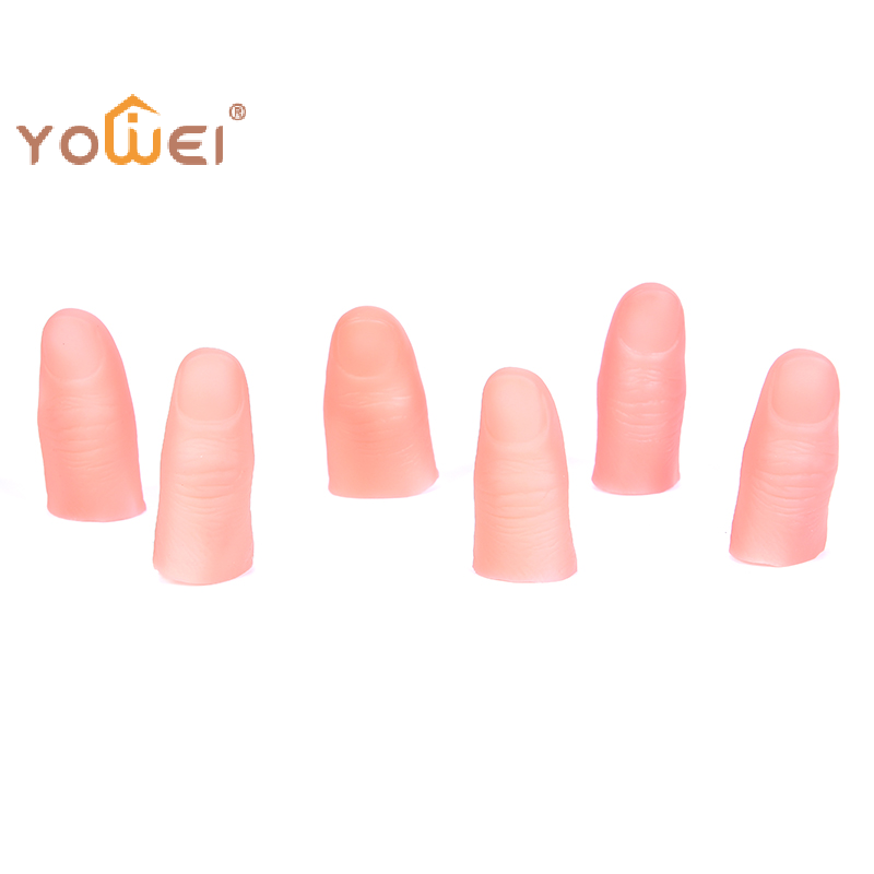 Thumb Tip Magic Trick Set - 最新3個セット フェイクソフトサムチップフィンガー フェイクマジック アピアリングフィンガー トリックプロップ