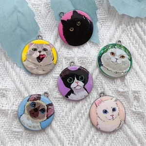 10 個漫画動物猫エナメルジュエリー作りかわいいぶら下げイヤ - Party Supplies のレビューと価格