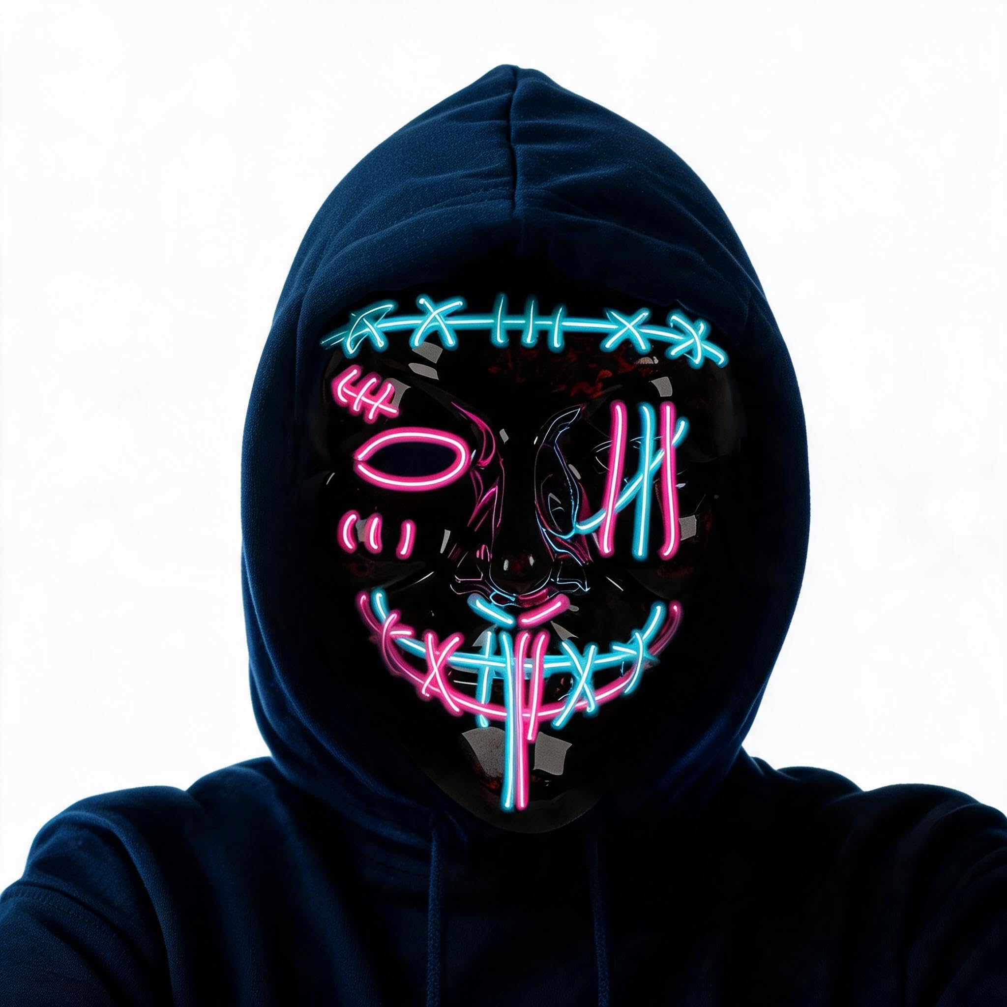 3個セット ハロウィン 怖いマスク LEDマスク LEDパー - Led Purge Mask Halloween のレビューと価格