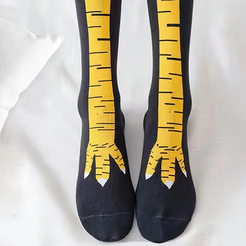 1/2/5足組 レディース ニーハイソックス トレンド カー - Funny Chicken Leg Socks のレビューと価格