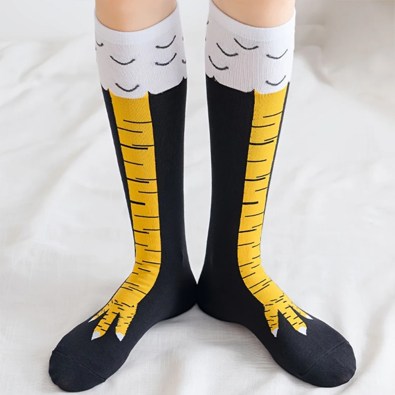 1/2/5足組 レディース ニーハイソックス トレンド カー - Funny Chicken Leg Socks のレビューと価格