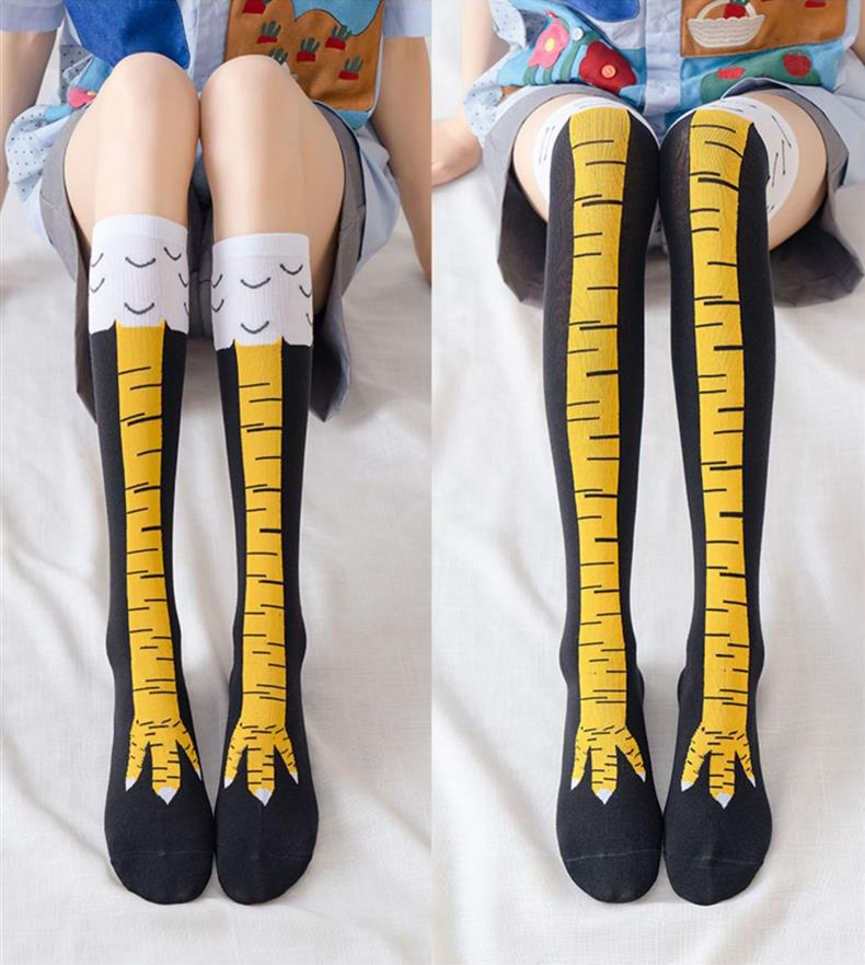 1/2paris 男性面白い 3D チキンソックスオーバーニ - Funny Chicken Leg Socks のレビューと価格