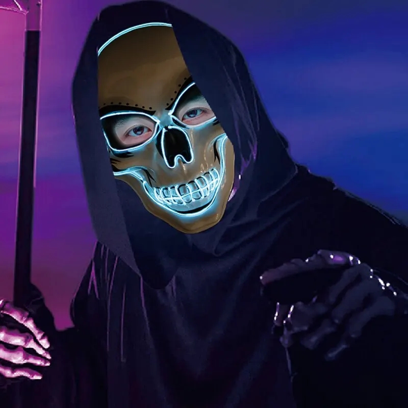 ハロウィン大人用浄化マスク LED光るスカルテロマスク コー - Led Purge Mask Halloween のレビューと価格