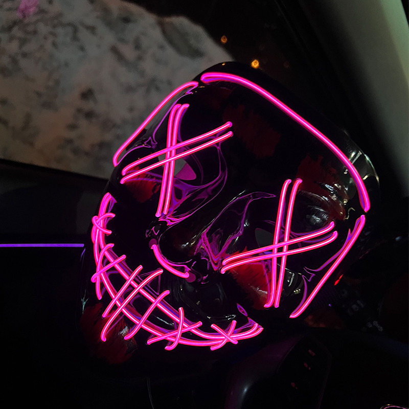 卸売10個入りマスクLEDパージマスクワイヤレス光るハロウィ - Led Purge Mask Halloween のレビューと価格