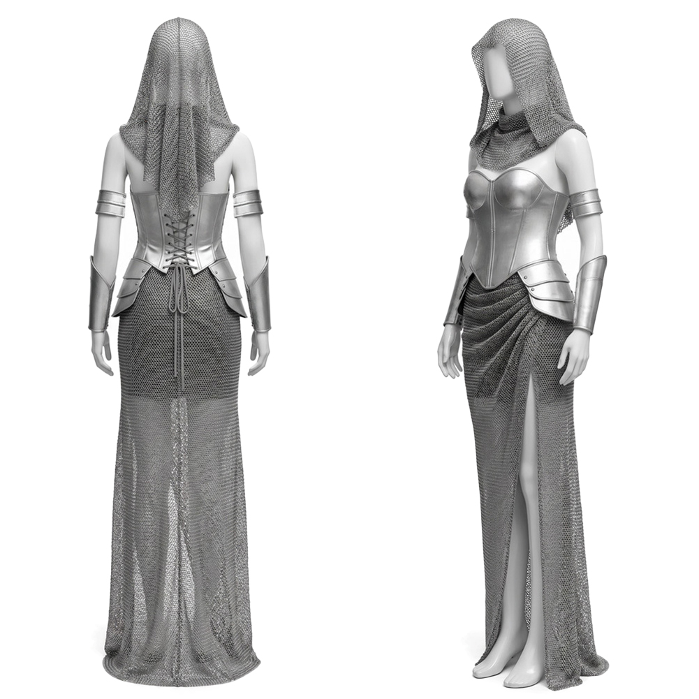 ファンシードレス中世女性騎士コスプレ女性のための偽鎧服女性衣 - Medieval Renaissance Dress Women のレビューと価格