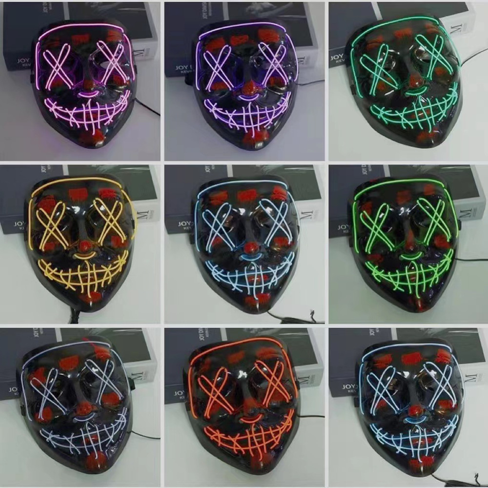 ハロウィンマスク男性女性用 LED パージマスク帽子パーティ - Led Purge Mask Halloween のレビューと価格