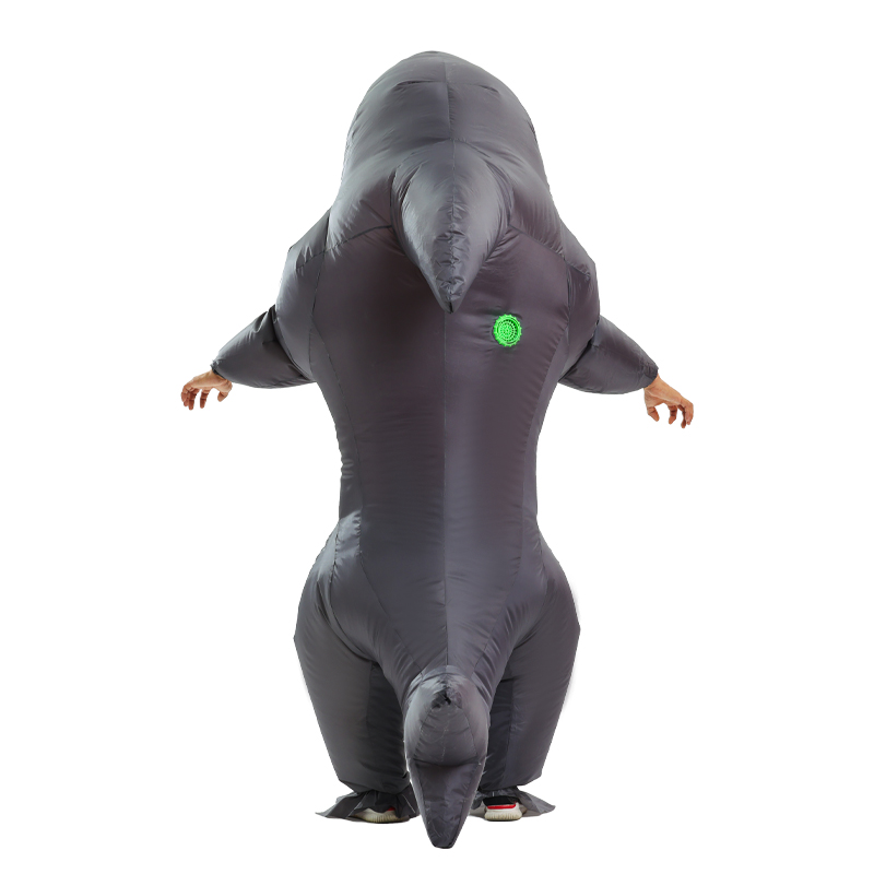 インフレータブル筋肉サメコスチュームマスコットハロウィンコス - Inflatable Dinosaur Costume Adult のレビューと価格