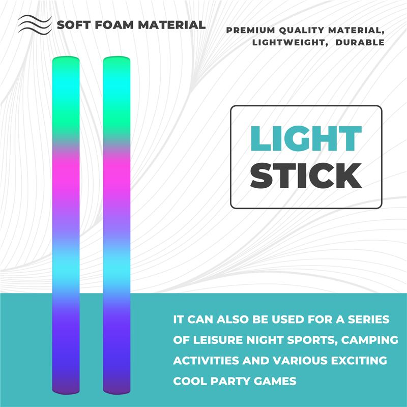 A68P-12個入りライトアップフォームスティック、LEDフ - Flashing Led Foam Sticks Party のレビューと価格