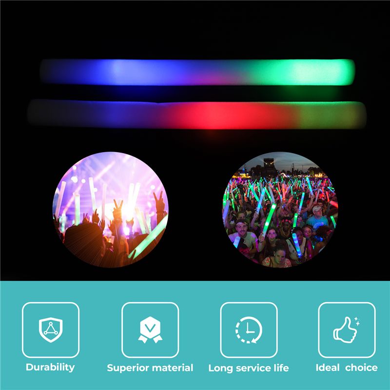 A68P-12個入りライトアップフォームスティック、LEDフ - Flashing Led Foam Sticks Party のレビューと価格