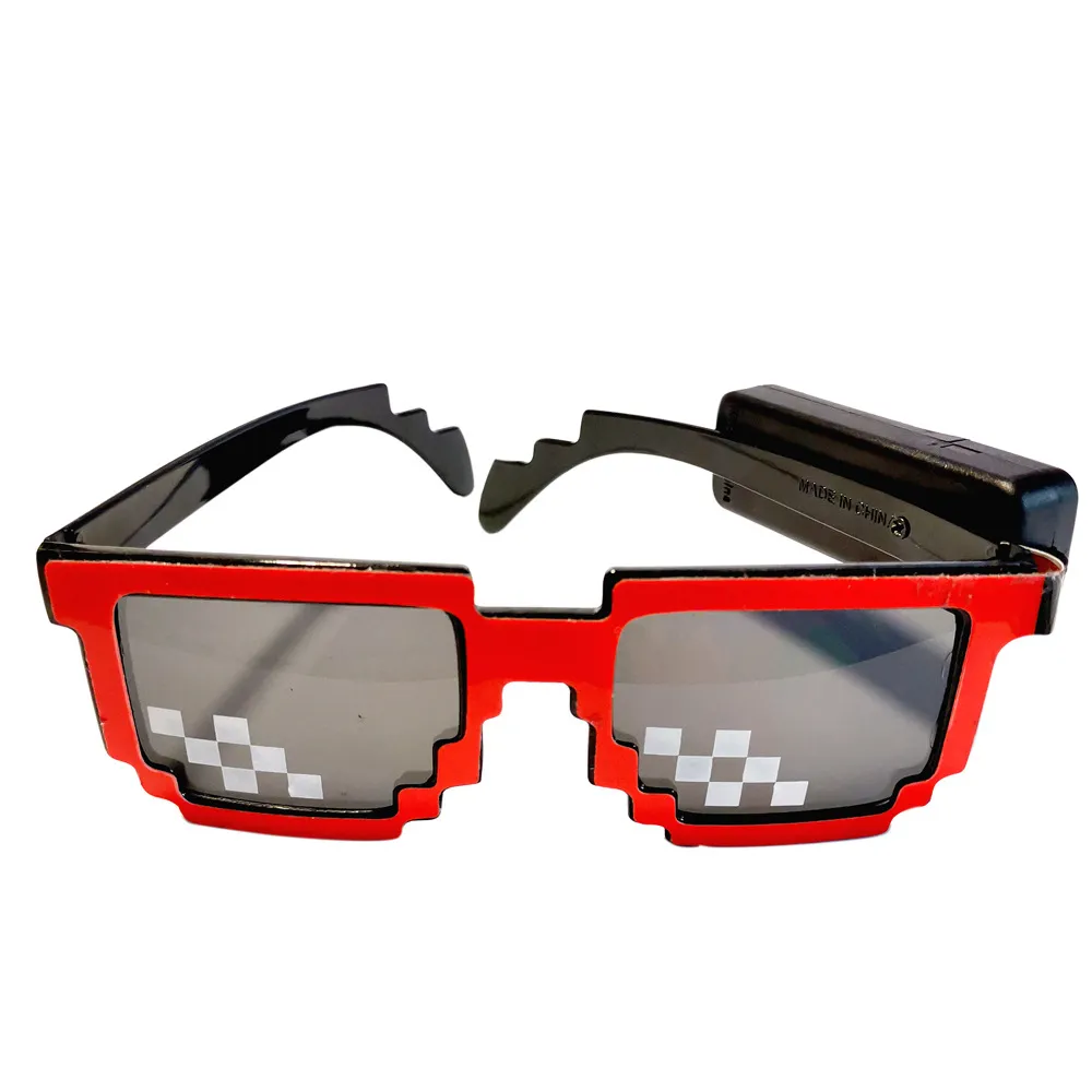 ワイヤレスLEDライトアップグラス LEDピクセルサングラス - Glow In The Dark Party Glasses のレビューと価格