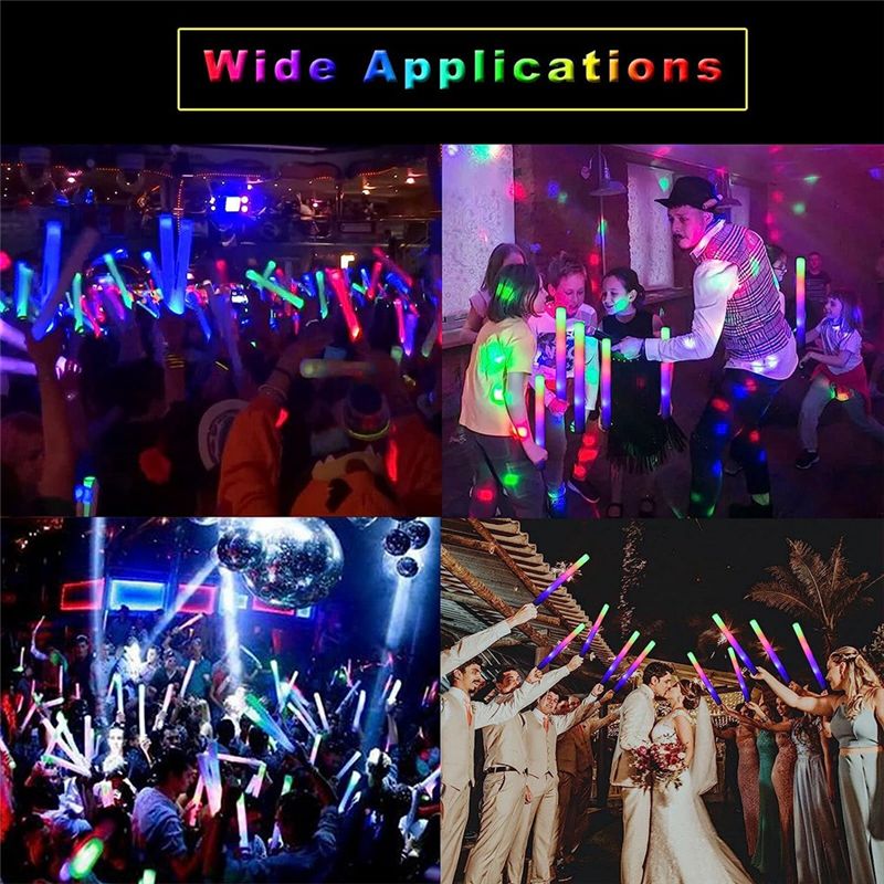 A75K グロースティックまとめ買い、3つのモードでカラフル - Flashing Led Foam Sticks Party のレビューと価格
