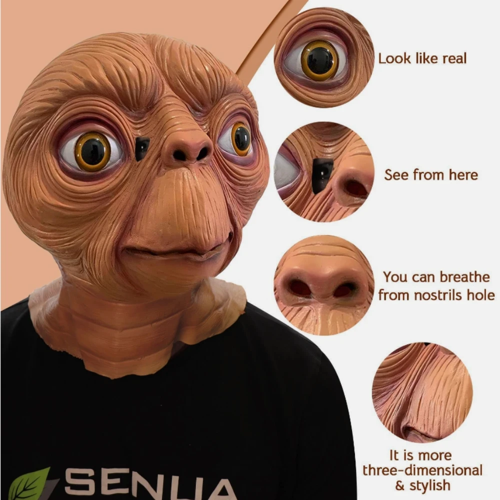 リアルな ET エイリアン ラテックス マスク ハロウィン  - Latex Alien Mask Realistic のレビューと価格