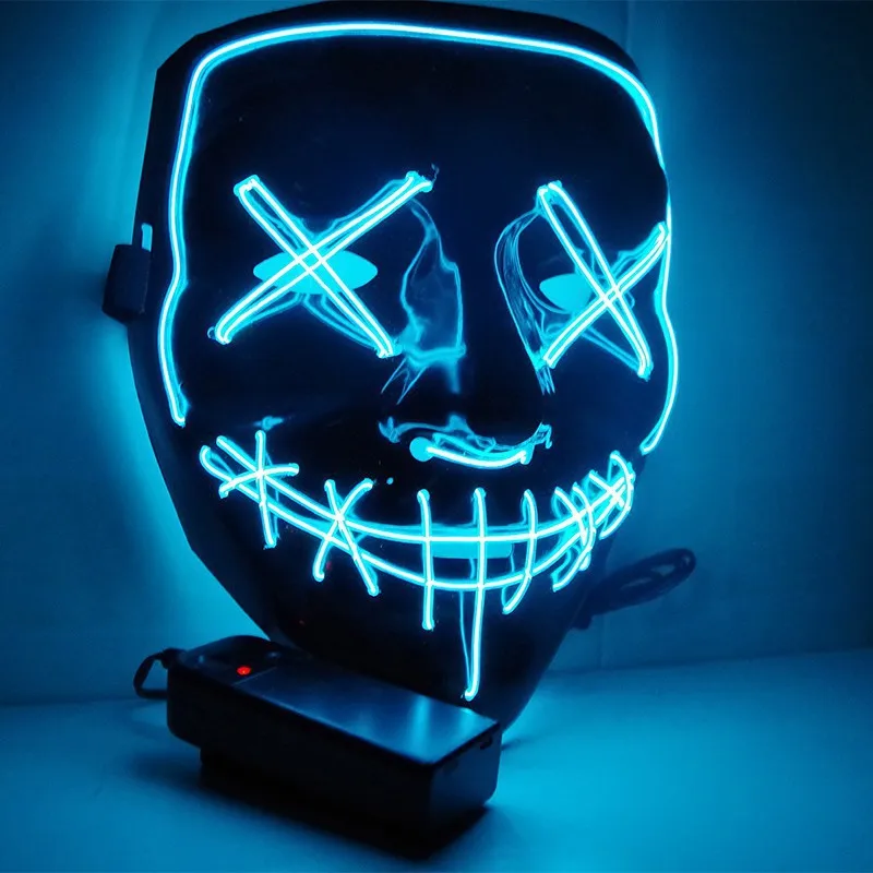 ワイヤレス怖い光るマスク、LEDライトパージ、ハロウィーンホ - Led Purge Mask Halloween のレビューと価格