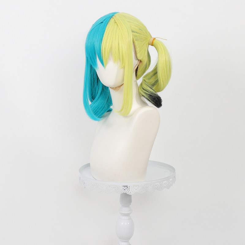 アニメカナリコスプレウィッグ耐熱黄緑ピグテール女性人工毛ハロ - Anime Cosplay Wig Heat Resistant のレビューと価格