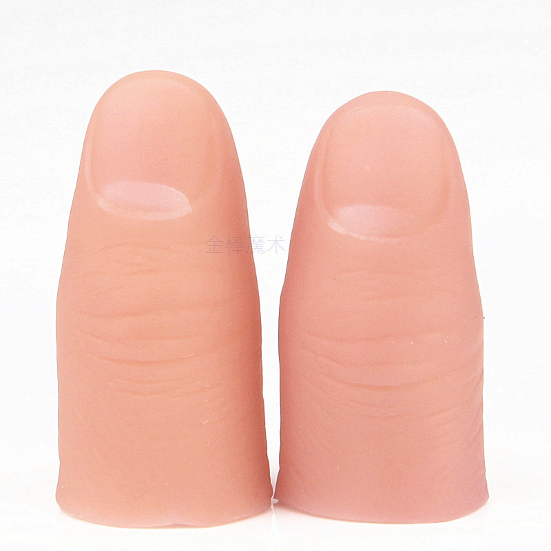 5pc マジック偽親指セット現実的なソフト指先マジシャンティ - Thumb Tip Magic Trick Set のレビューと価格