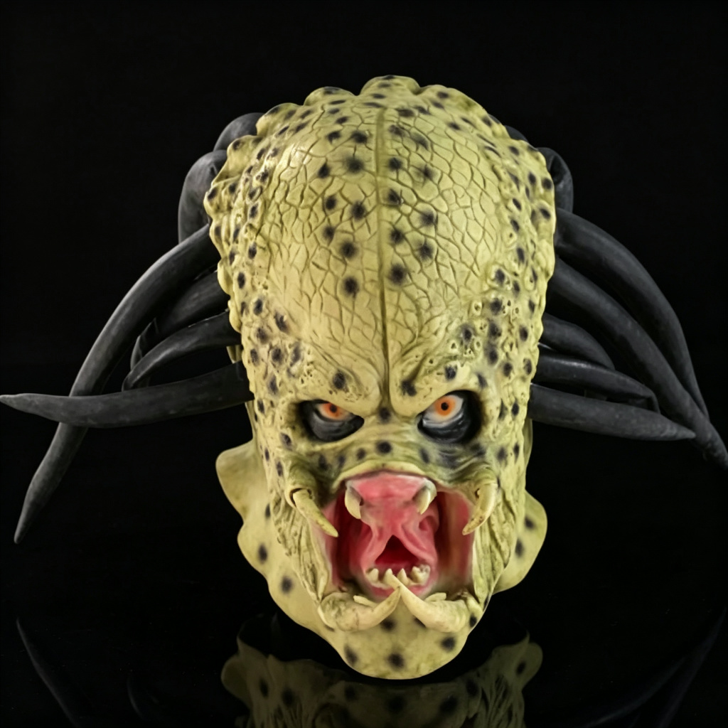 リアルなプレデターフルヘッドマスク、エイリアンデザインのラテ - Latex Alien Mask Realistic のレビューと価格