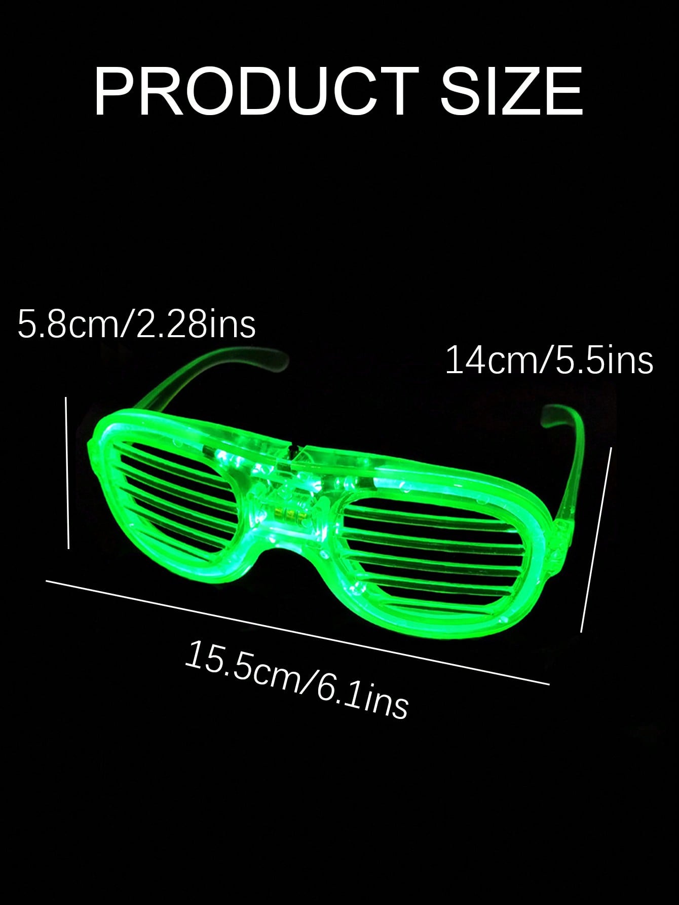 3つの点滅モードを備えたLEDライトグラス,暗闇で光る,結婚 - Glow In The Dark Party Glasses のレビューと価格