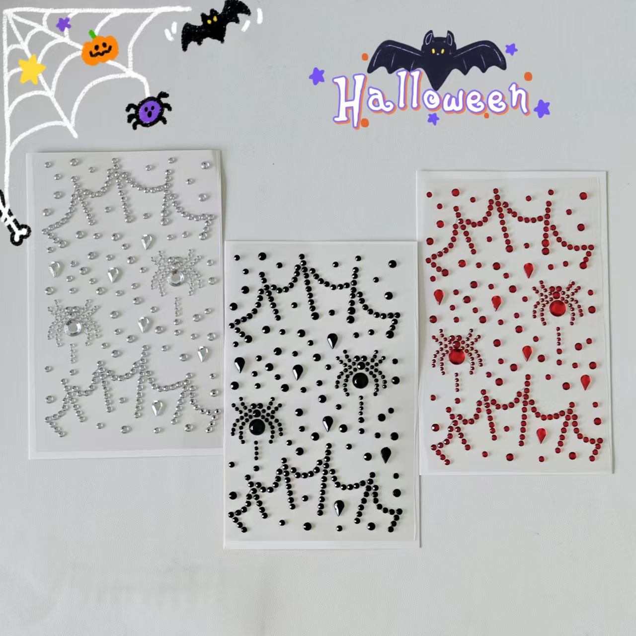ハロウィンステッカーパーティーステージフェイスメイクグリッタ - Party Supplies のレビューと価格