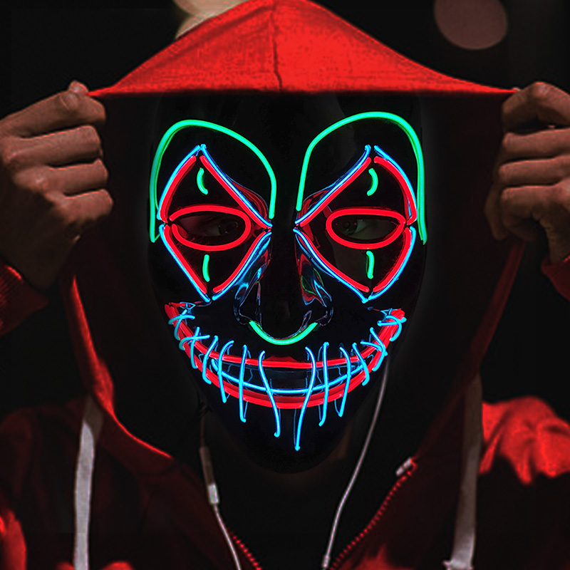 LEDキラーマスク ハロウィン ダンス 怖いテーマ パーティ - Led Purge Mask Halloween のレビューと価格