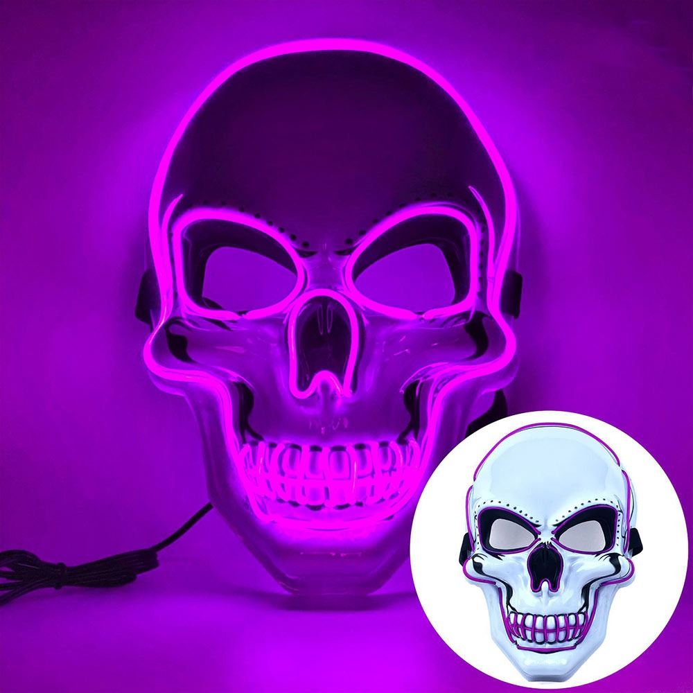 ファッションホラーハロウィンスカルマスク LED ライトコス - Led Purge Mask Halloween のレビューと価格