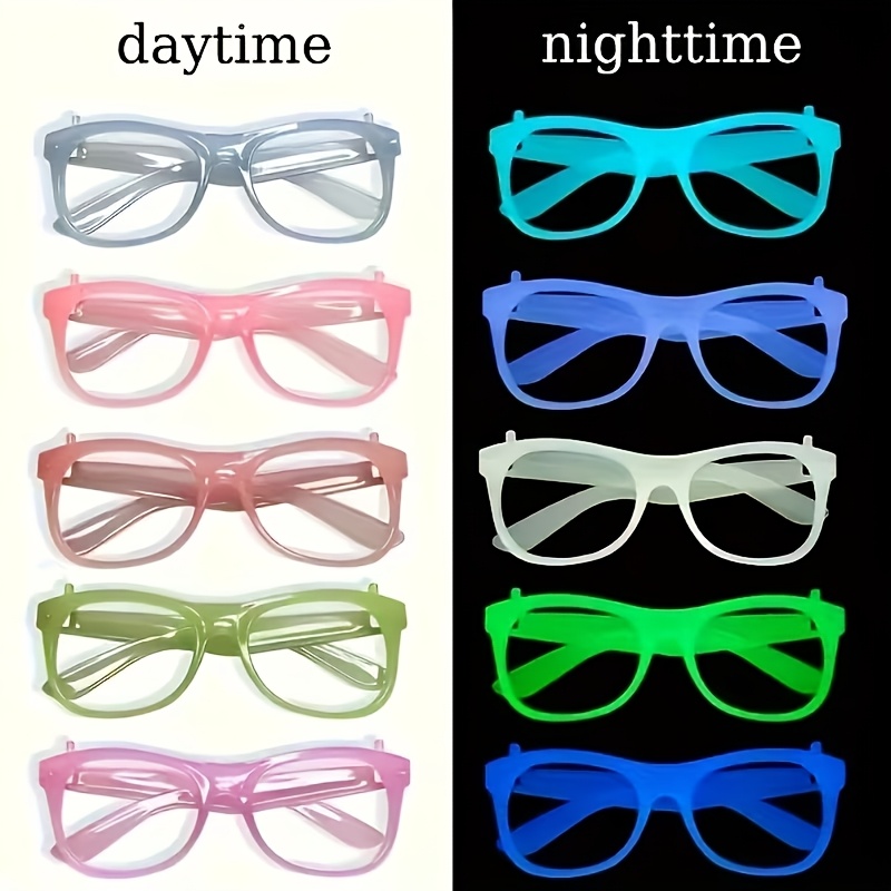 5/12 ペアのランダムカラーの暗闇で光るパーティーグラス  - Glow In The Dark Party Glasses のレビューと価格