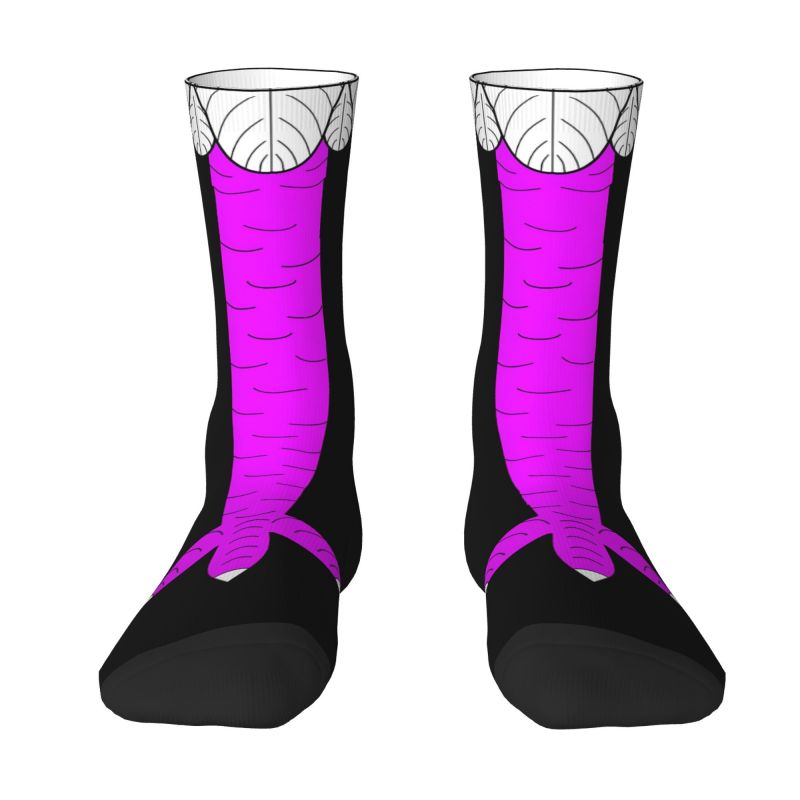 面白い鶏の足ドレスドレスソックス男性用女性用暖かいファッショ - Funny Chicken Leg Socks のレビューと価格