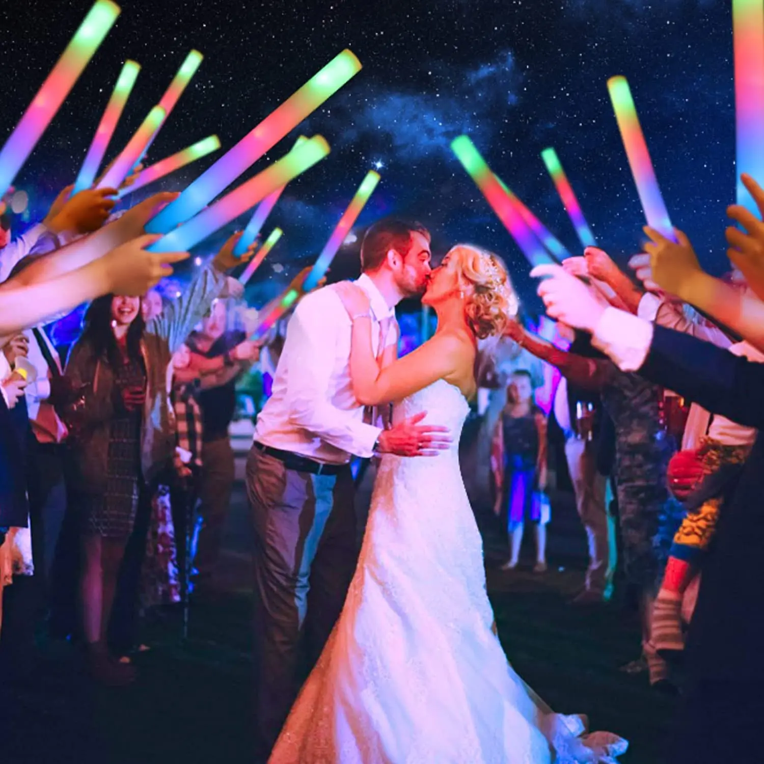 LEDグローイングスティック、グローフォームスティック、カス - Flashing Led Foam Sticks Party のレビューと価格