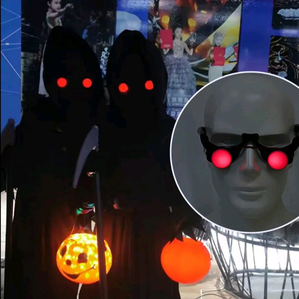 ハロウィーンのホラーレッドアイグラスのアクセサリー、面白い、 - Glow In The Dark Party Glasses のレビューと価格