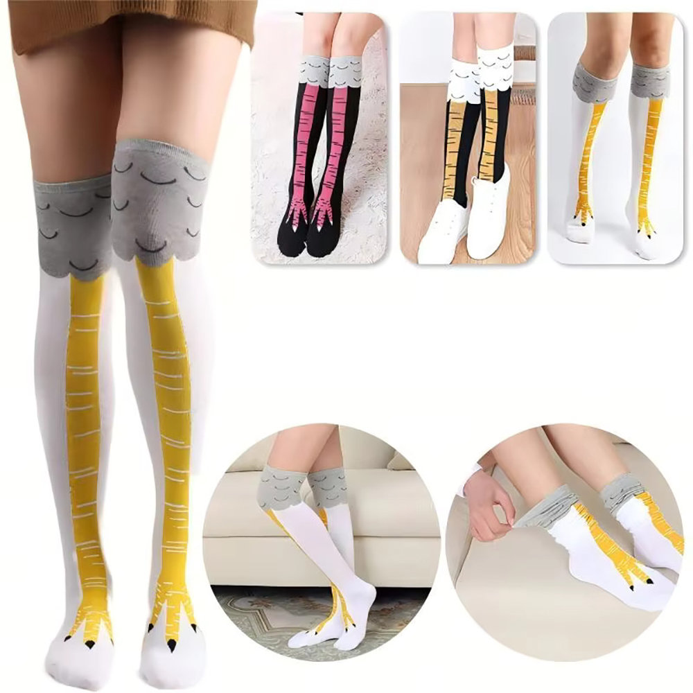 鶏の足型ソックス 面白いオーバーニーソックス レディース 着 - Funny Chicken Leg Socks のレビューと価格