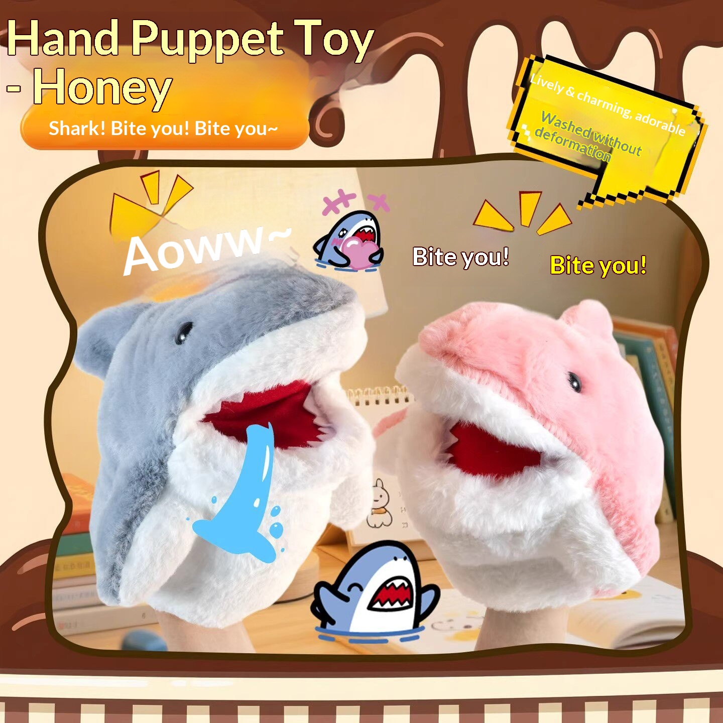 サメハンドパペットぬいぐるみサメアームグローブおもちゃ面白い - Prank Toys のレビューと価格