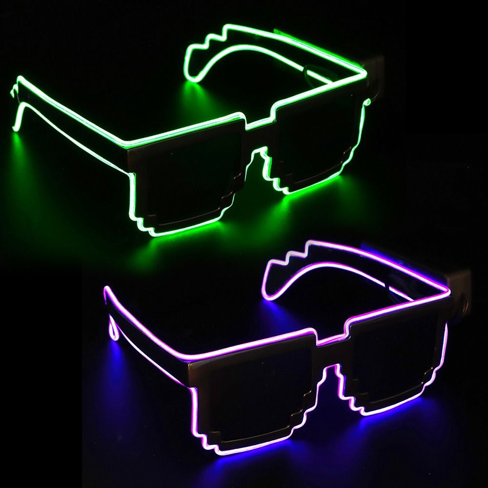 パーティーをraveのモザイクLEDメガネ,ワイヤレスライト - Glow In The Dark Party Glasses のレビューと価格