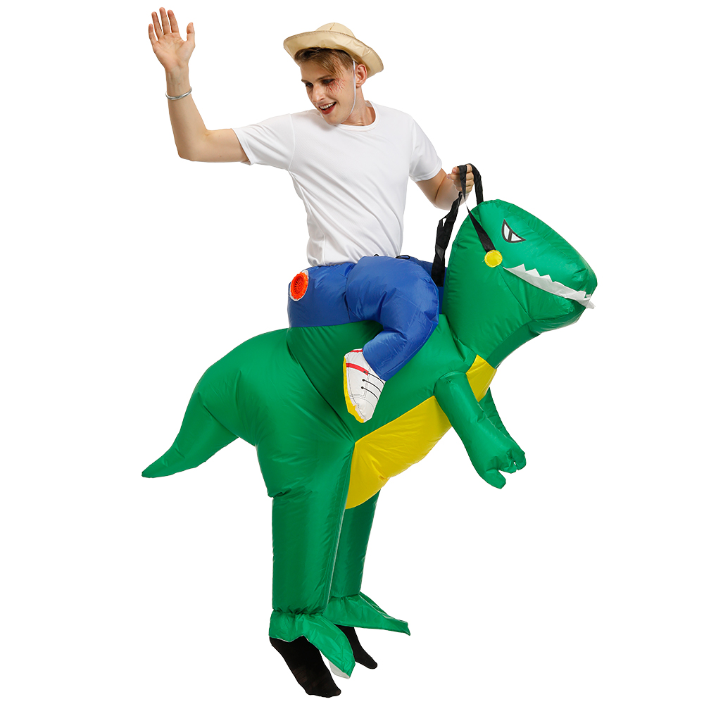 ハロウィン恐竜インフレータブルコスチューム、サイクリングコメ - Inflatable Dinosaur Costume Adult のレビューと価格