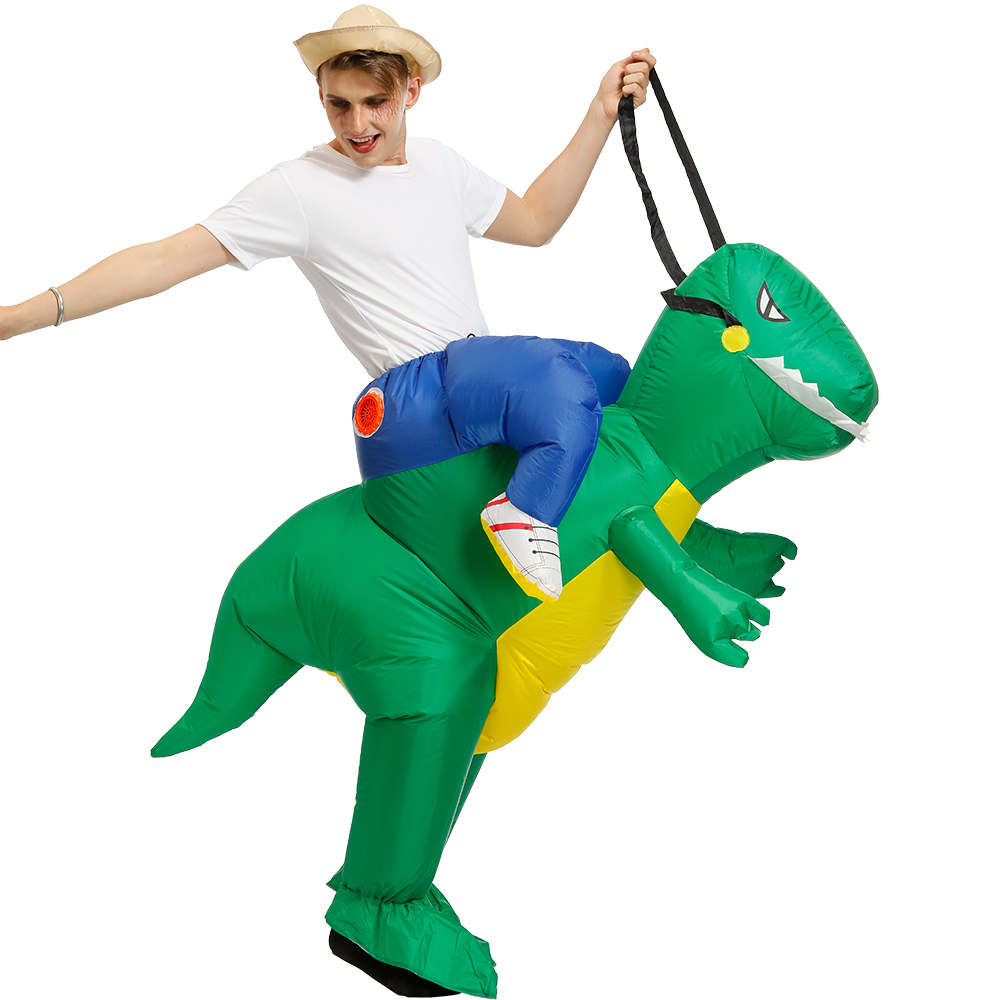 ハロウィン恐竜インフレータブルコスチューム、サイクリングコメ - Inflatable Dinosaur Costume Adult のレビューと価格