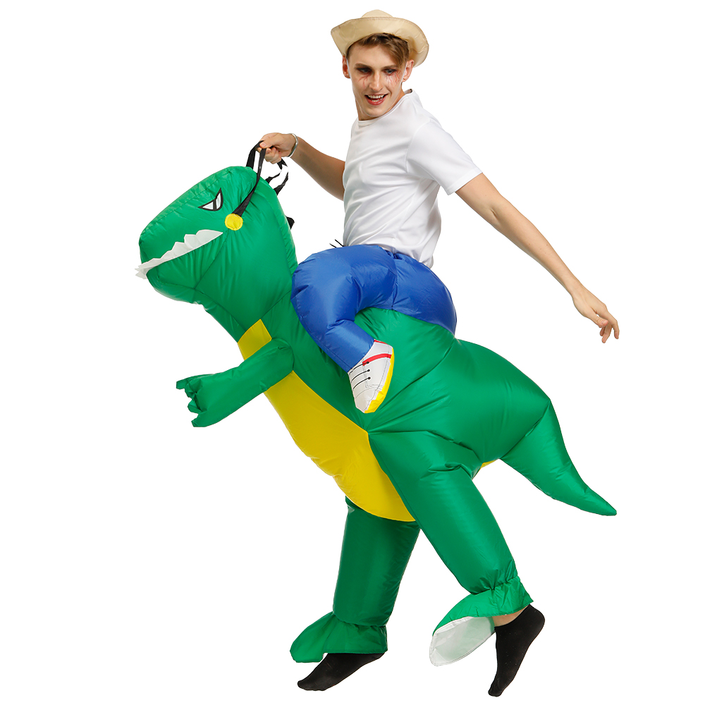 ハロウィン恐竜インフレータブルコスチューム、サイクリングコメ - Inflatable Dinosaur Costume Adult のレビューと価格