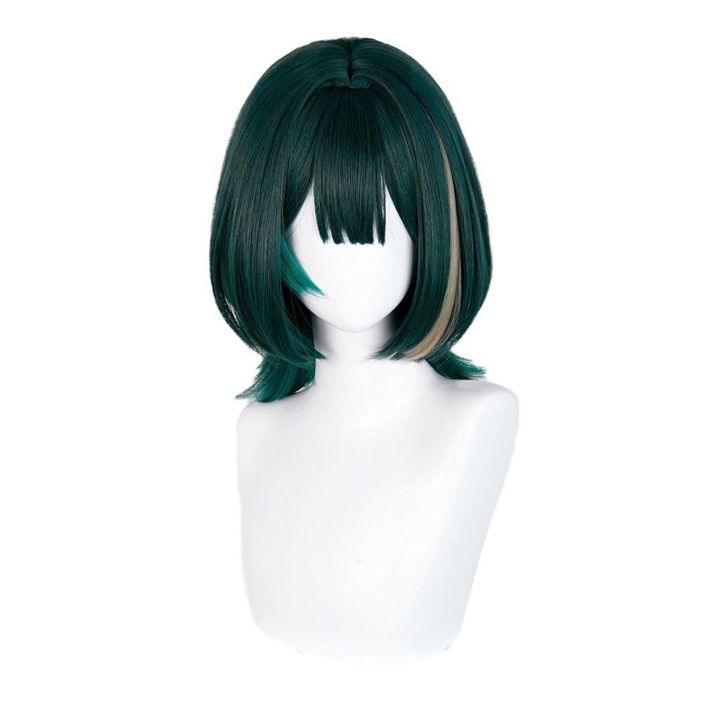 アニメネフェルコスプレウィッググリーンハイライトウィッグ女性 - Anime Cosplay Wig Heat Resistant のレビューと価格