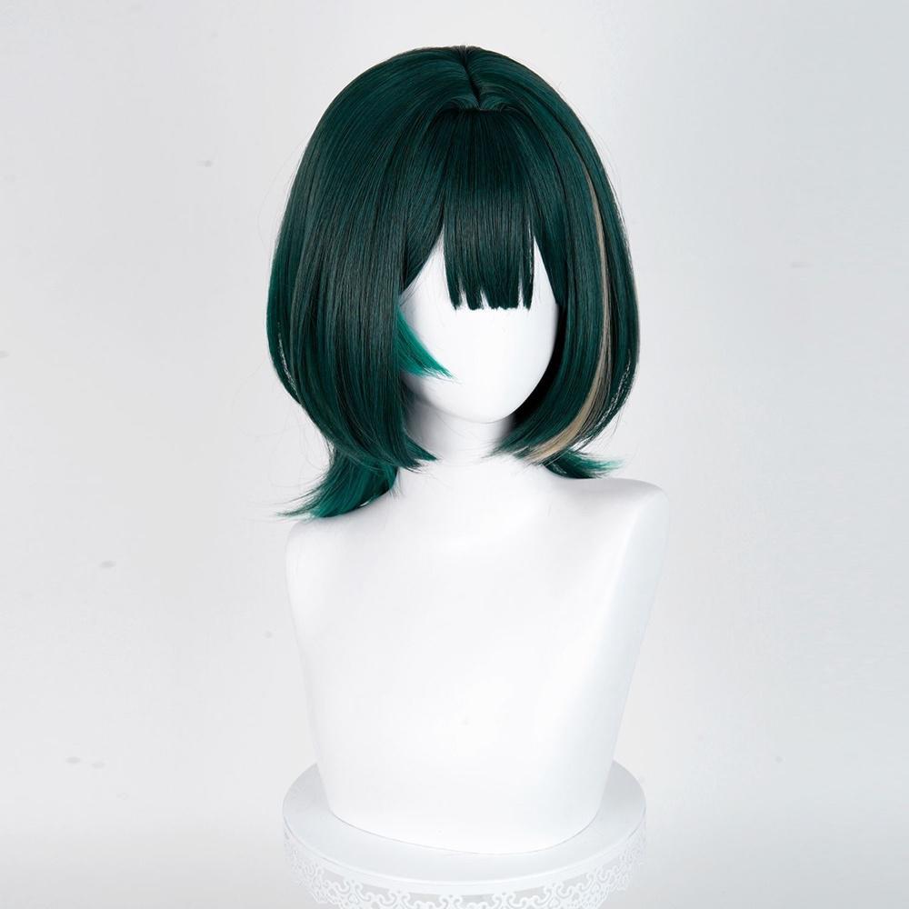 アニメネフェルコスプレウィッググリーンハイライトウィッグ女性 - Anime Cosplay Wig Heat Resistant のレビューと価格