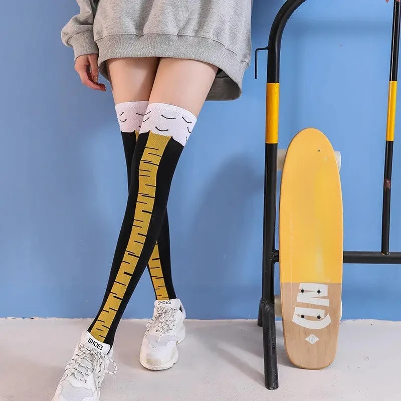 面白い鶏の足ストッキング オーバーニー圧力薄脚ロングストッキ - Funny Chicken Leg Socks のレビューと価格