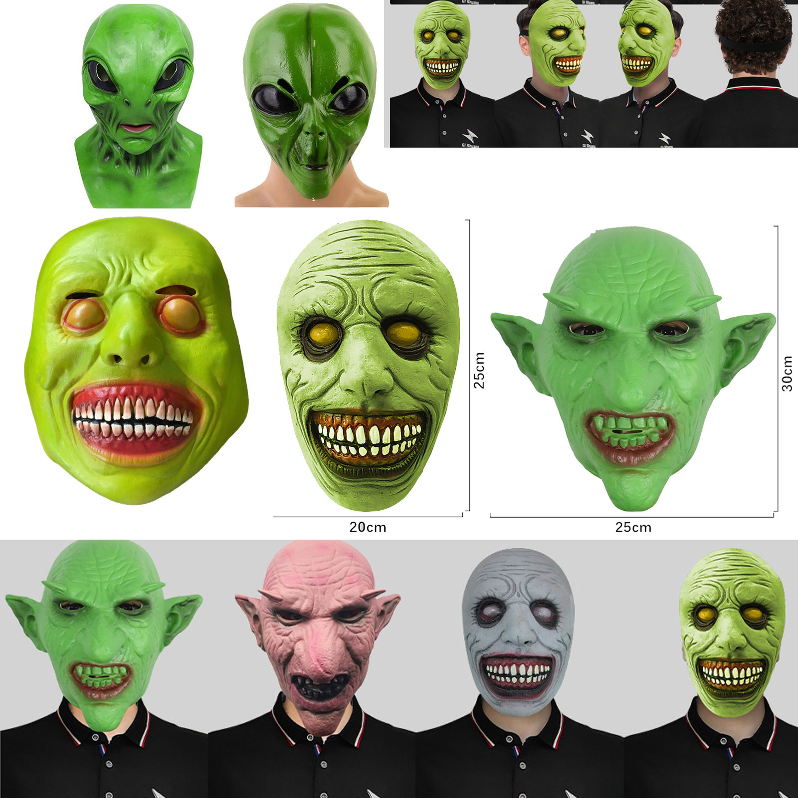 ハロウィンエイリアンマスクリアルなキセノモーフUFOマスクホ - Latex Alien Mask Realistic のレビューと価格