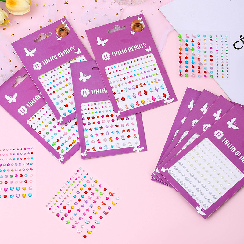ホットセール中！フェイスジェムステッカー、粘着式防水ティアド - Party Supplies のレビューと価格